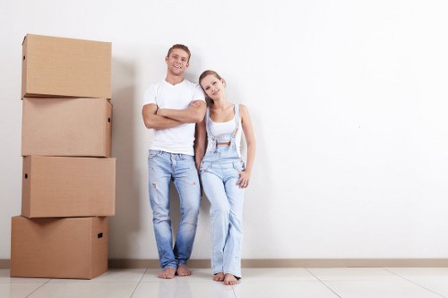 Removal van and moving crew serving homes in Dulwich