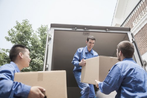 Loading furniture and boxes into a removal van in Dulwich
