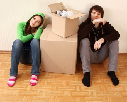 Careful unloading of furniture at a Dulwich property