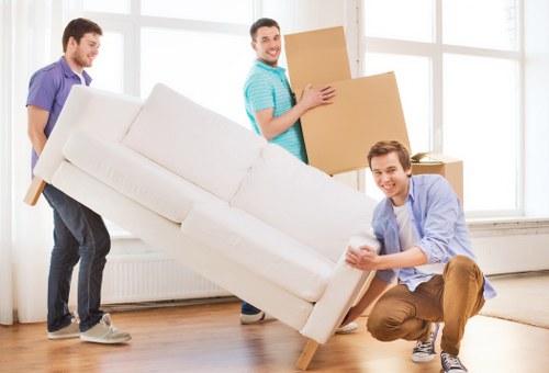 Removals team handling a home move in Dulwich