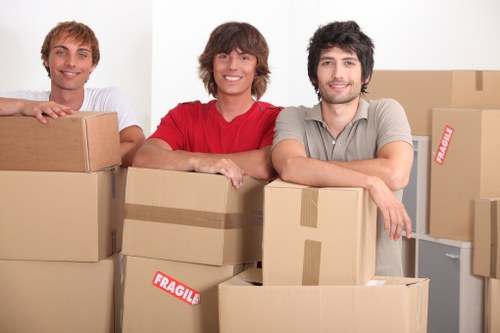 Loading furniture into a van for a local Dulwich relocation
