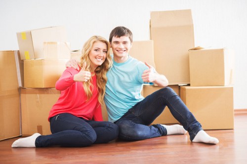Careful loading of boxes and furniture for a local Dulwich move