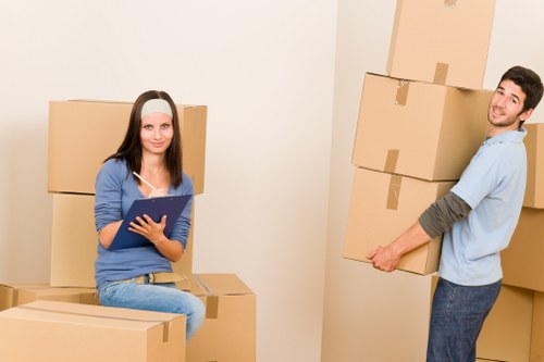 Furniture removal support on a residential Dulwich street