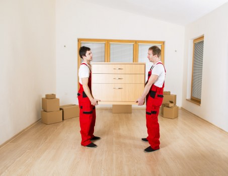 Careful unloading and furniture placement at a Dulwich property